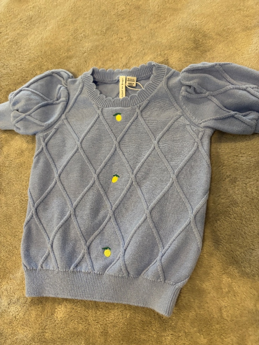 Janie and Jack Knitted Blue Top 18-24 Months